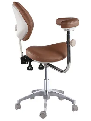 Saddle Style Dental Assistant Stool with Swing Arm