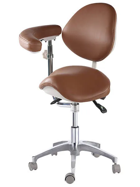Saddle Style Dental Assistant Stool with Swing Arm