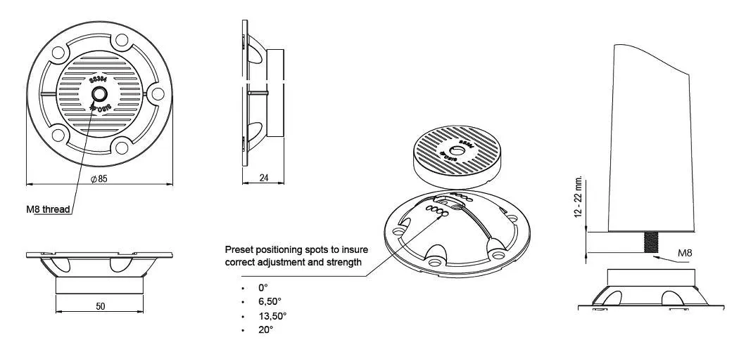Scandinavian Premium Stainless Steel Angled Leg Connector