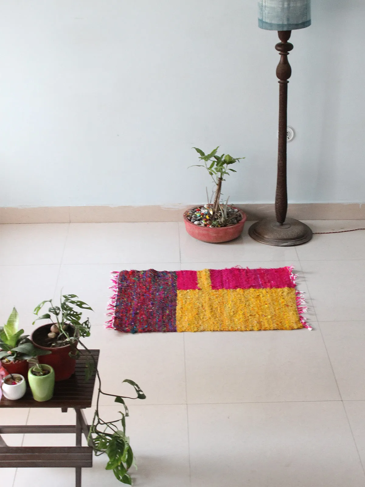 Spriing Field Dhurrie Runner Yellow