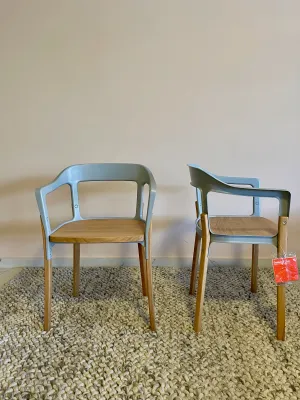 Steelwood Chair Grey / Oak (set of 2)