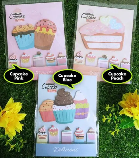 Sticky Notes with Page Markers - Cupcake