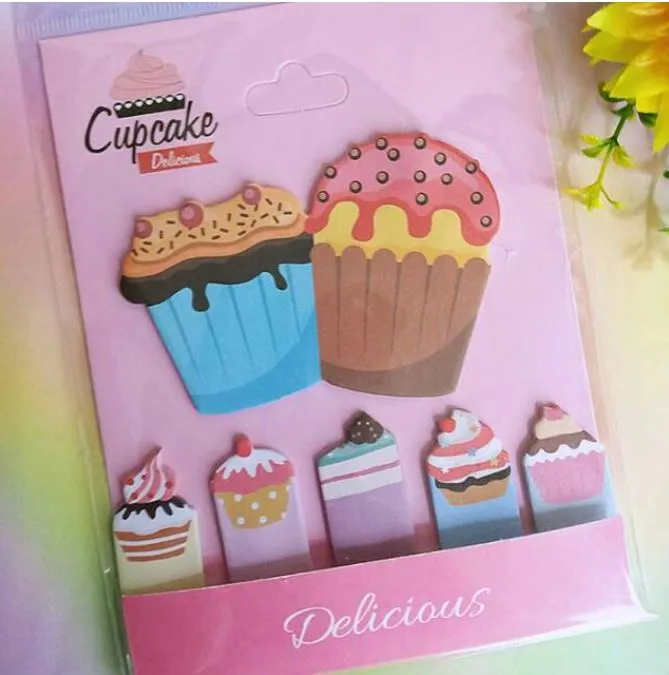 Sticky Notes with Page Markers - Cupcake