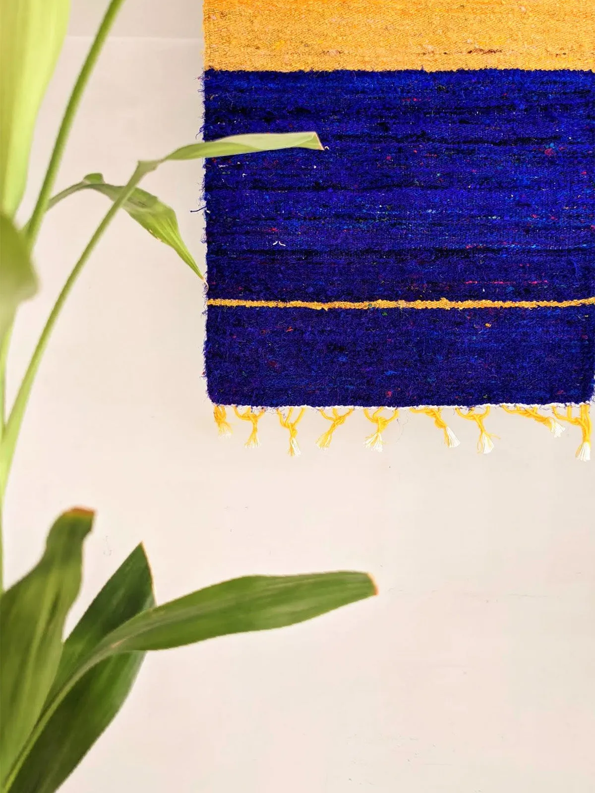 Sun and Sea Dhurrie Runner Blue