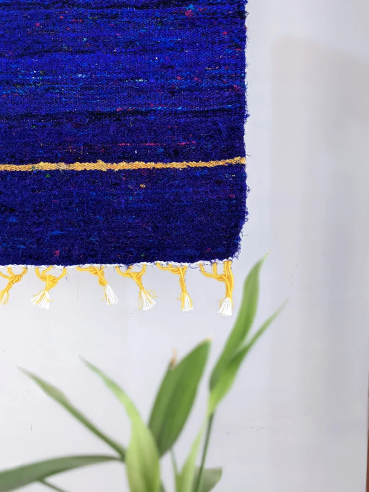 Sun and Sea Dhurrie Runner Blue