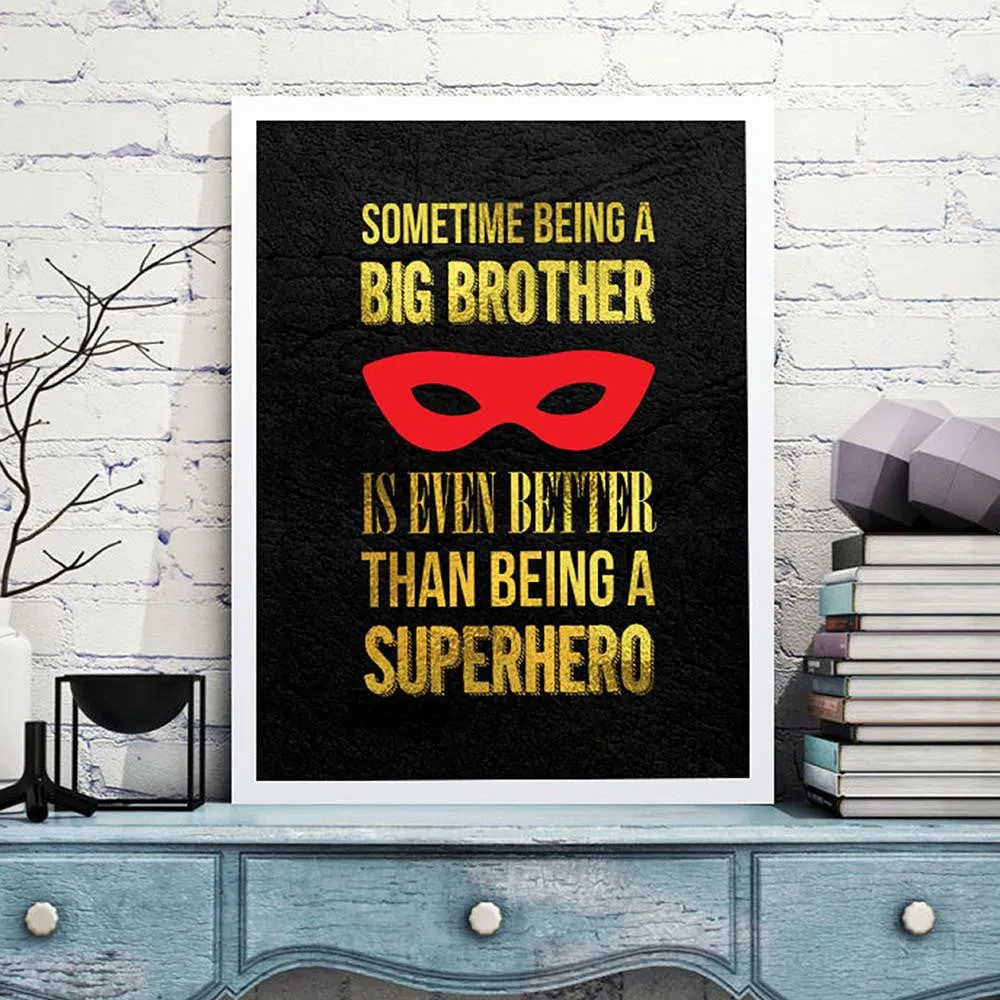 Superhero Brother Wall Art