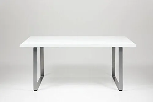 WHITE RADIUS HIGH GLOSS DINING TABLE