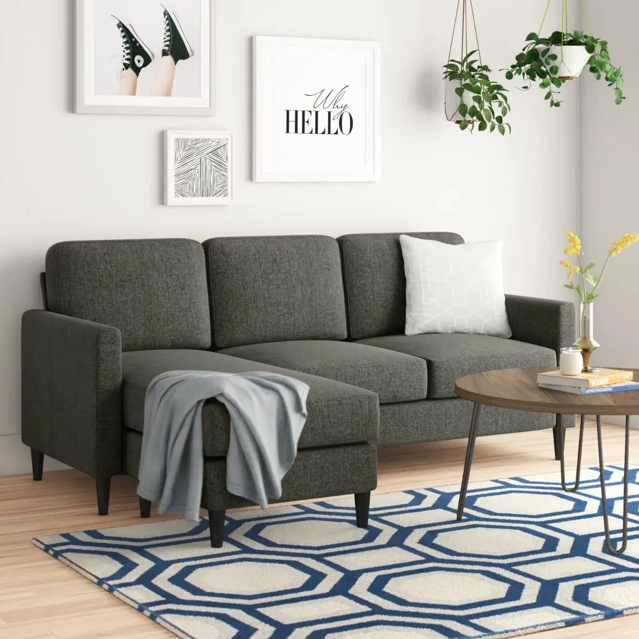 Yolo 4 Seater Fabric Interchangeable L Shape Sofa For Living Room | Bedroom | Office