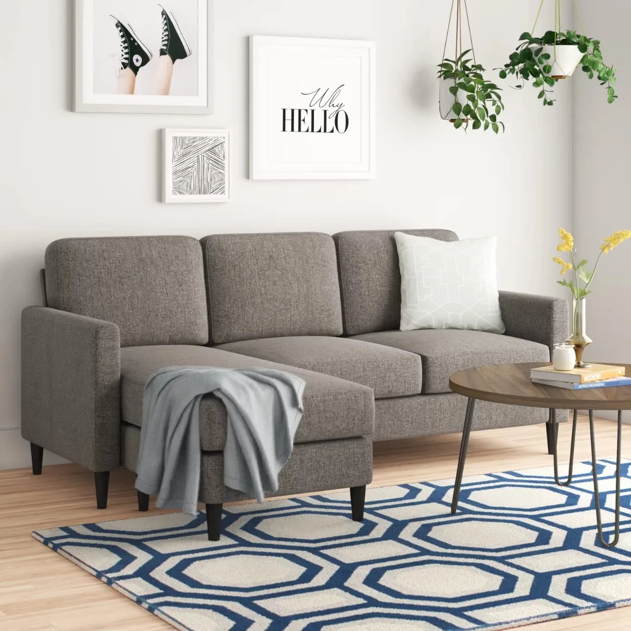 Yolo 4 Seater Fabric Interchangeable L Shape Sofa For Living Room | Bedroom | Office