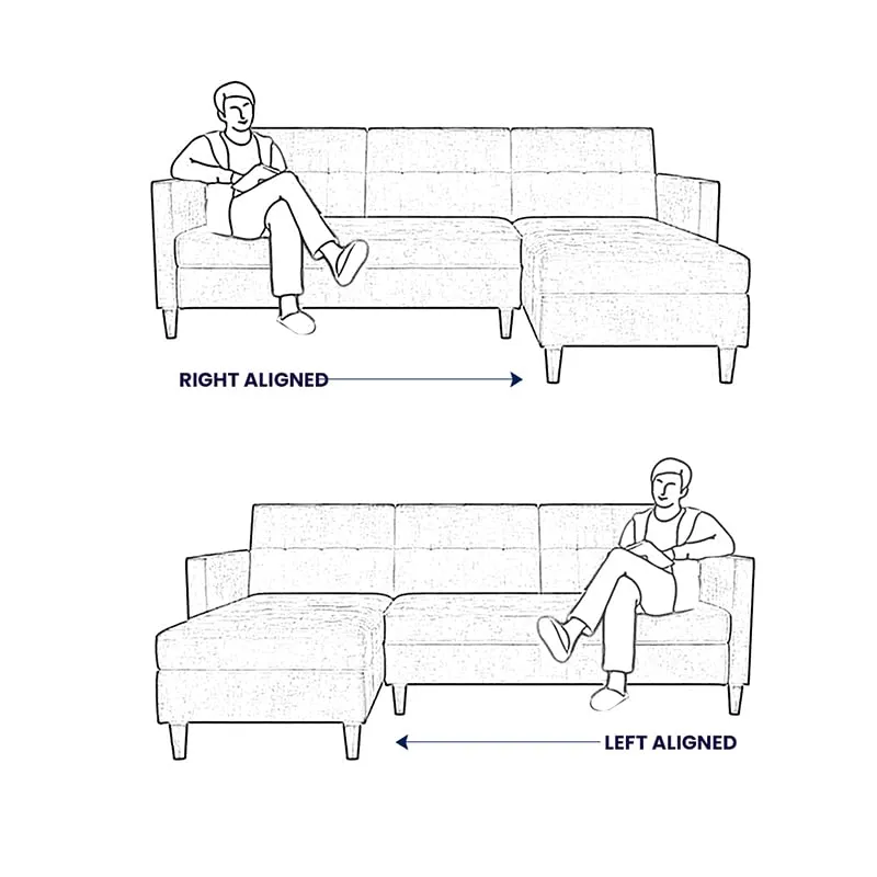 Yolo 4 Seater Fabric Interchangeable L Shape Sofa For Living Room | Bedroom | Office